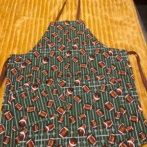 Football Print Green Apron